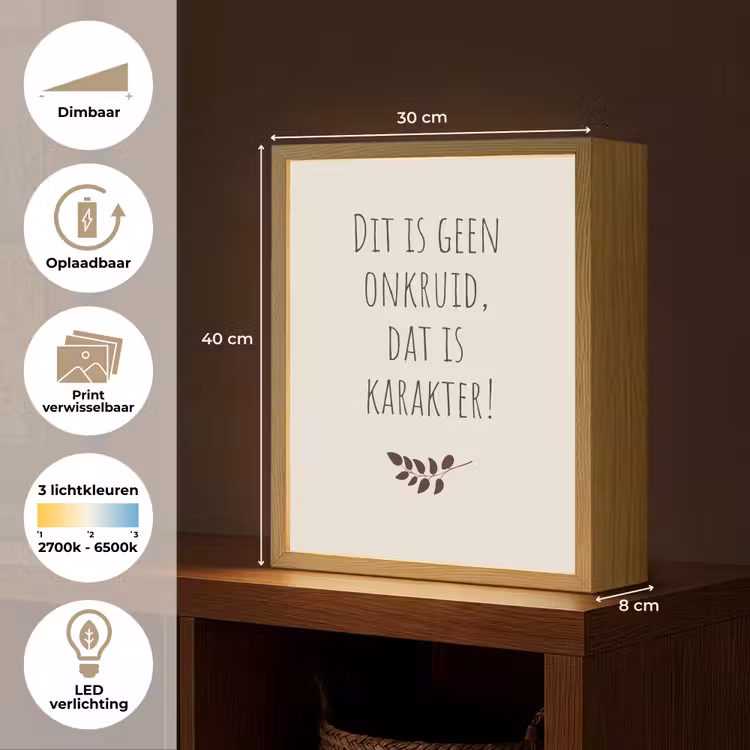Lightbox - Wandlamp - Bruin - Minimalistisch - Quote - Zomer — 9