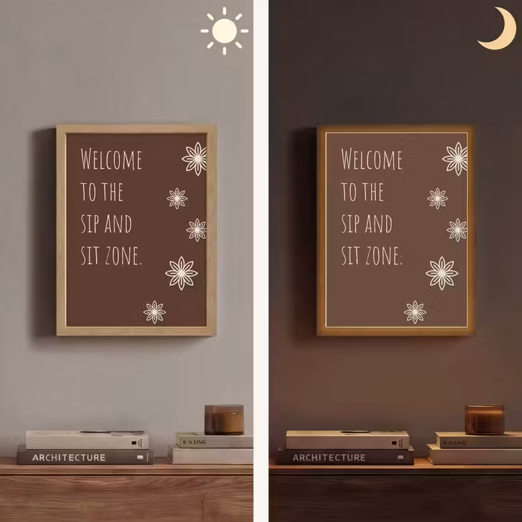 Lightbox - Wandlamp - Bruin - Quote - Bloemen - Zomer — 5