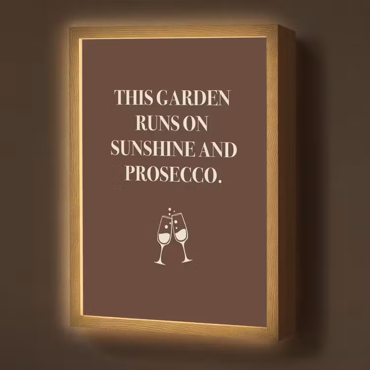 Lightbox - Wandlamp - Bruin - Zomer - Quote - Drinken — 1