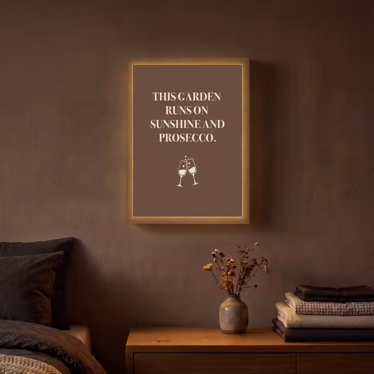 Lightbox - Wandlamp - Bruin - Zomer - Quote - Drinken — 3