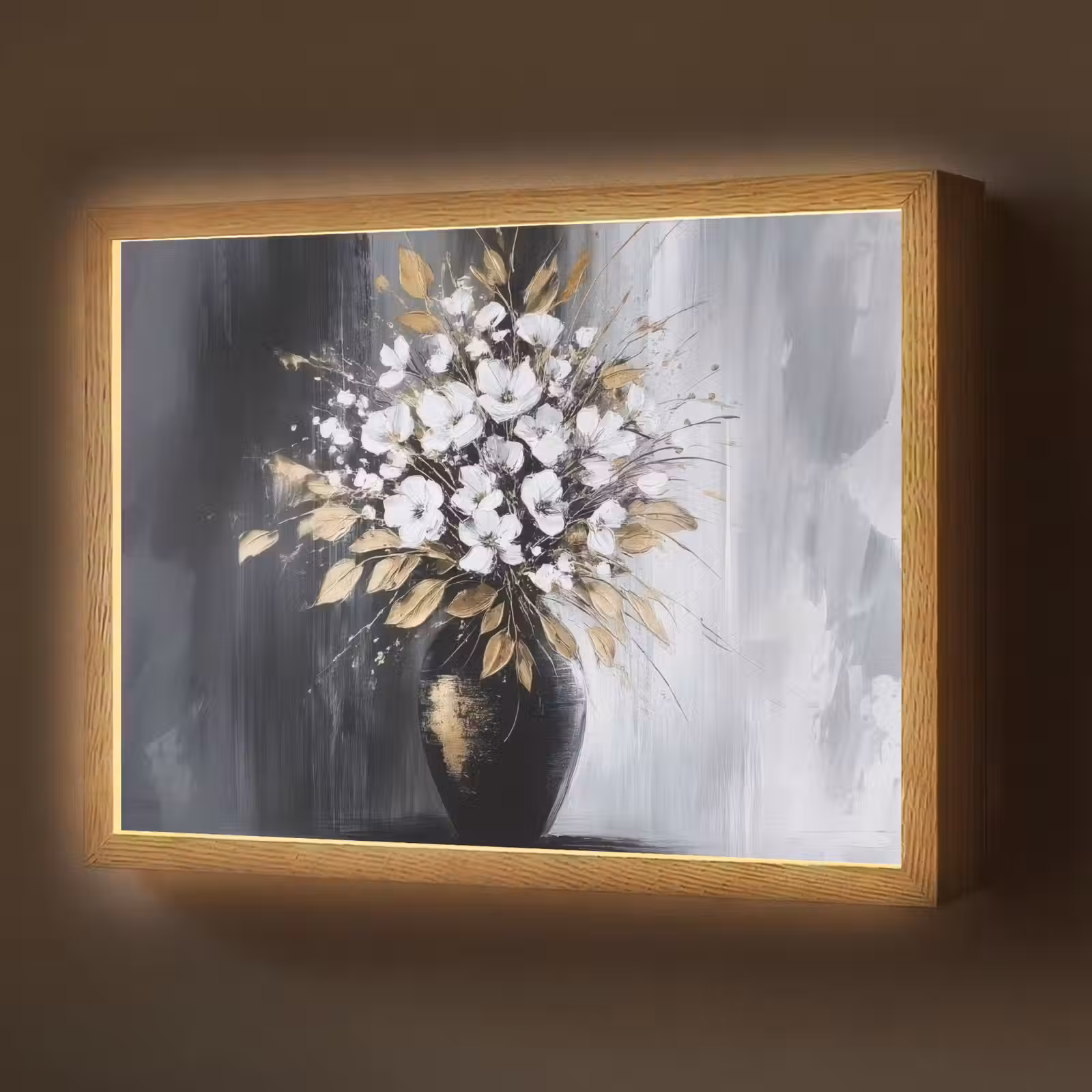Lightbox - Wandlamp - Bloemen - Wit - Vaas - Abstract — 1
