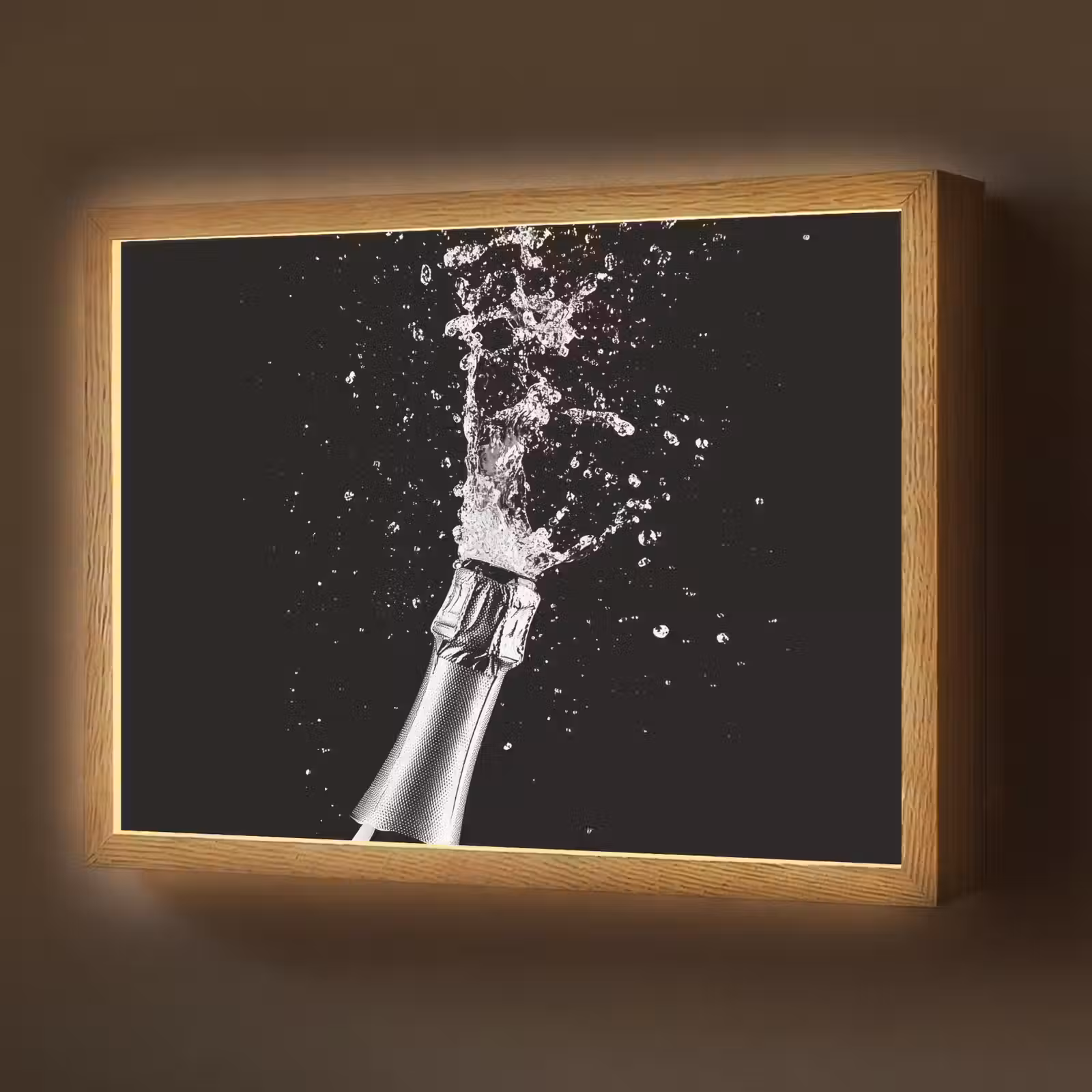 Lightbox - Wandlamp - Champagne - Zwart - Spetters - Popping — 1
