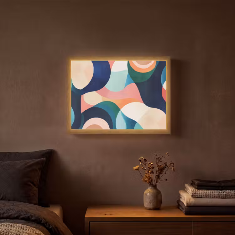 Lightbox - Wandlamp - Abstract - Blauw - Roze — 3