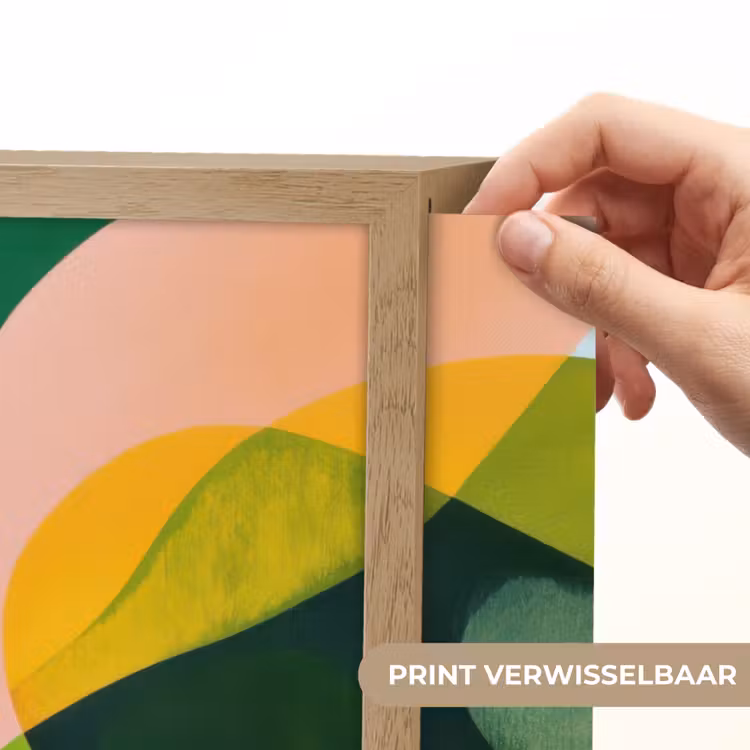 Lightbox - Wandlamp - Abstract - Geel - Roze - Groen — 5