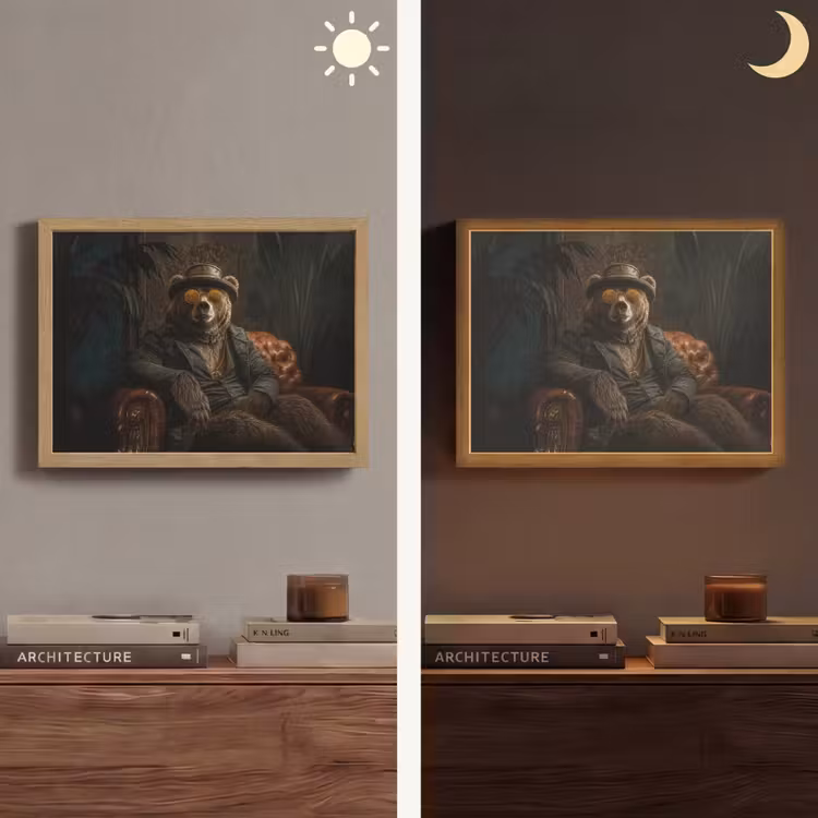 Lightbox - Wandlamp - Beer - Bruin - Pak - Hoed — 6