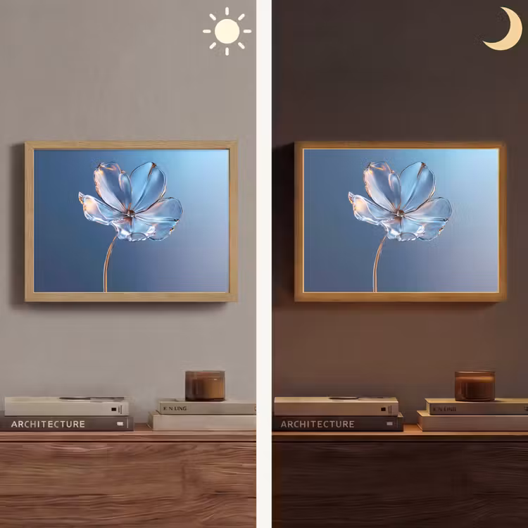Lightbox - Wandlamp - Blauw - Bloem - Glazen - Sierlijk — 6