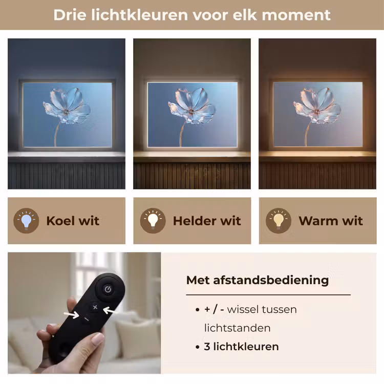 Lightbox - Wandlamp - Blauw - Bloem - Glazen - Sierlijk — 8