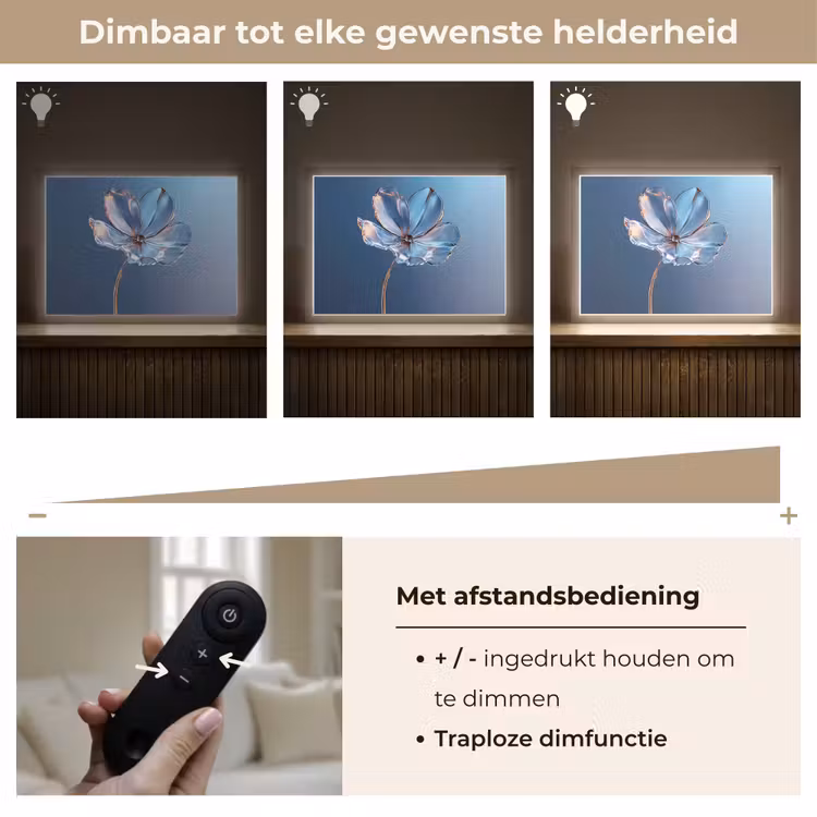 Lightbox - Wandlamp - Blauw - Bloem - Glazen - Sierlijk — 9