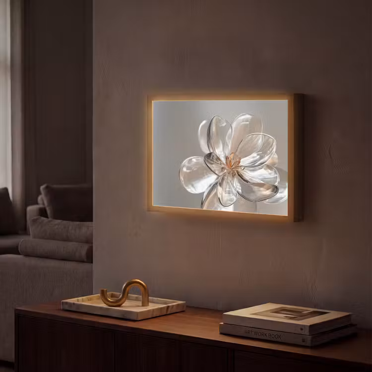 Lightbox - Wandlamp - Bloem - Glazen - Doorzichtig — 2