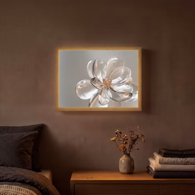 Lightbox - Wandlamp - Bloem - Glazen - Doorzichtig — 3