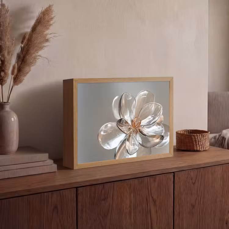 Lightbox - Wandlamp - Bloem - Glazen - Doorzichtig — 4