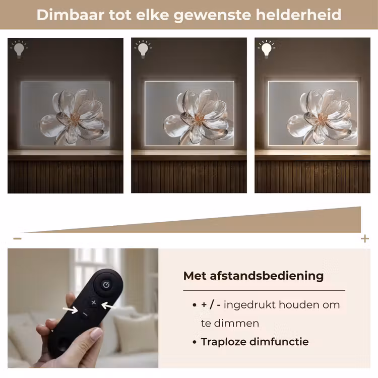 Lightbox - Wandlamp - Bloem - Glazen - Doorzichtig — 9