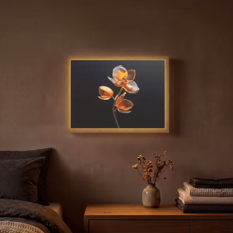 Lightbox - Wandlamp - Bloem - Orchidee - Oranje — 3