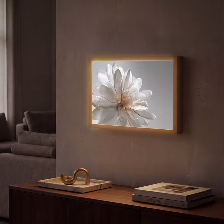 Lightbox - Wandlamp - Bloem - Wit - Neutraal — 2