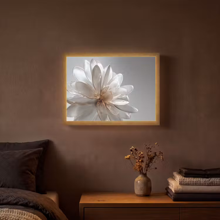 Lightbox - Wandlamp - Bloem - Wit - Neutraal — 3