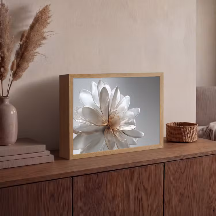 Lightbox - Wandlamp - Bloem - Wit - Neutraal — 4
