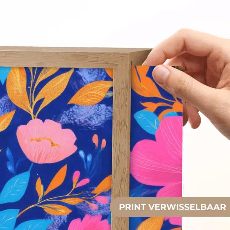 Lightbox - Wandlamp - Bloemen - Blauw - Roze — 5