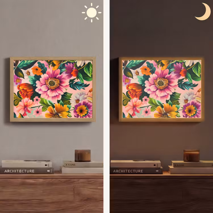 Lightbox - Wandlamp - Bloemen - Kleurrijk - Roze — 6