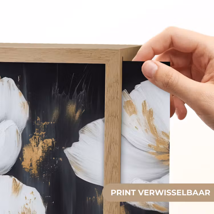 Lightbox - Wandlamp - Bloemen - Wit - Abstract — 5