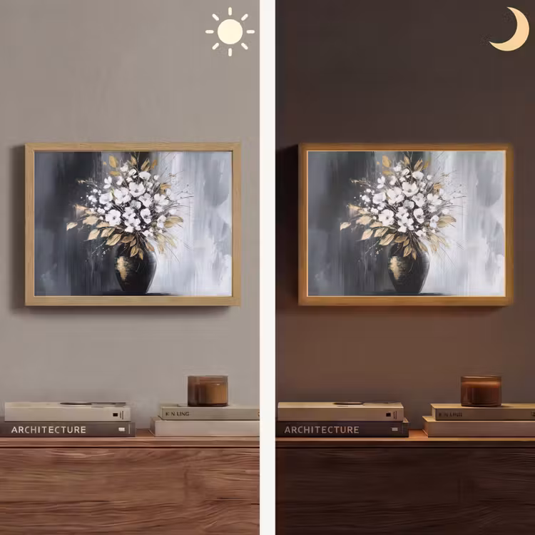Lightbox - Wandlamp - Bloemen - Wit - Vaas - Abstract — 6