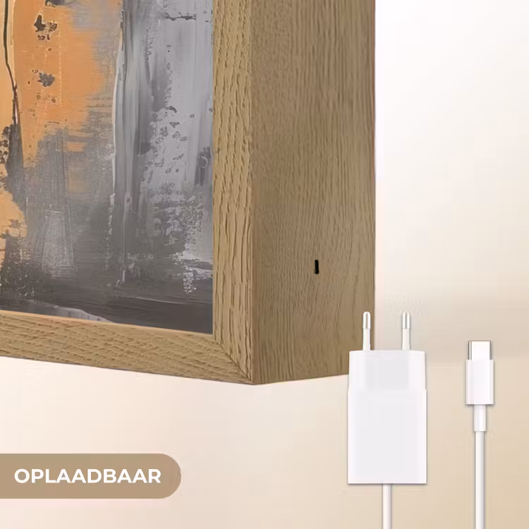 Lightbox - Wandlamp - Boedhha - Penseelstreken - Goud - Abstract — 7