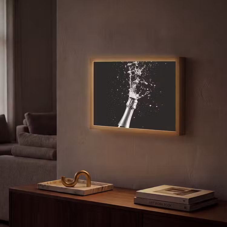 Lightbox - Wandlamp - Champagne - Zwart - Spetters - Popping — 2