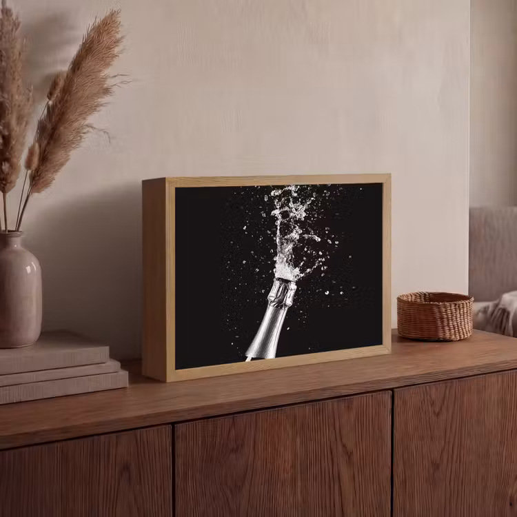 Lightbox - Wandlamp - Champagne - Zwart - Spetters - Popping — 4