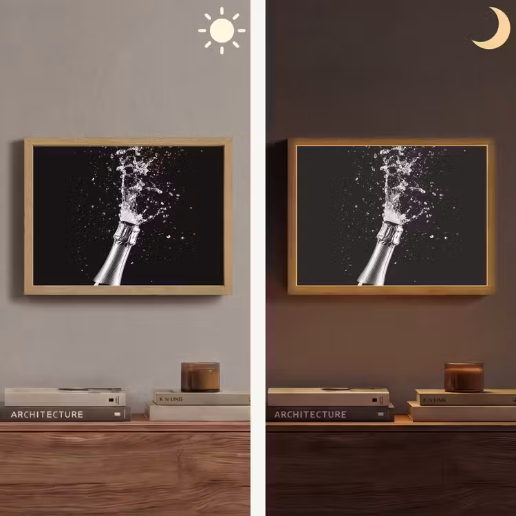 Lightbox - Wandlamp - Champagne - Zwart - Spetters - Popping — 6