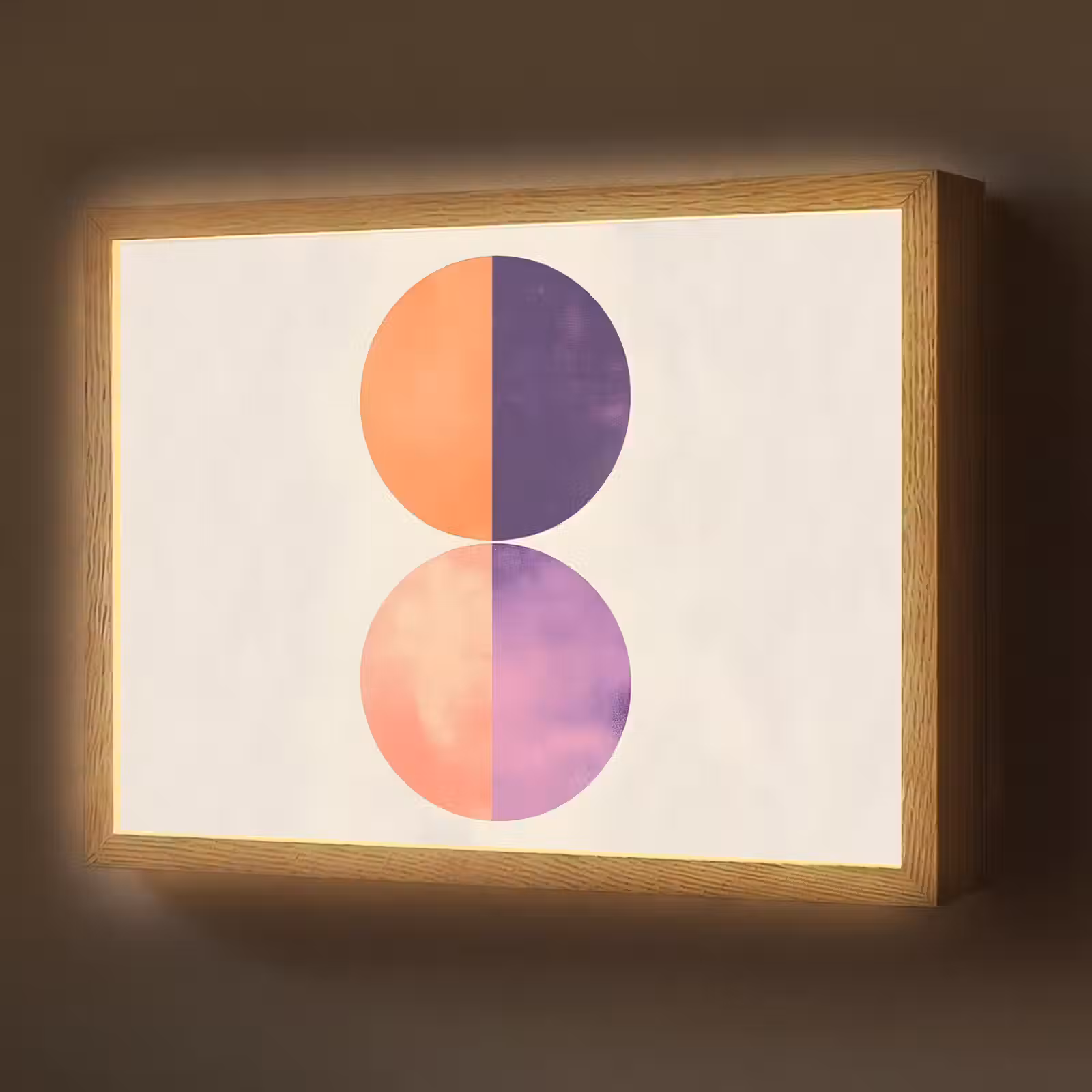 Lightbox - Wandlamp - Abstract - Cirkels - Paars — 1