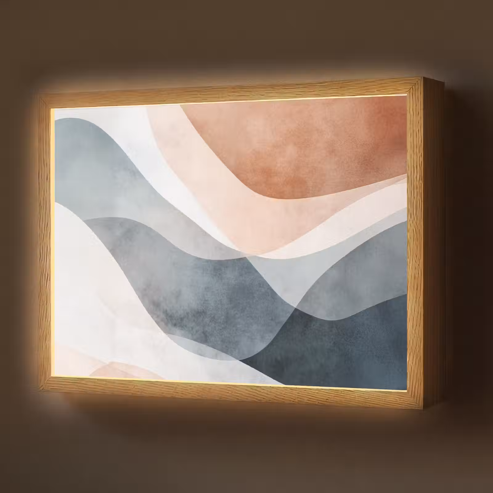 Lightbox - Wandlamp - Abstract - Golven - Blauw — 1