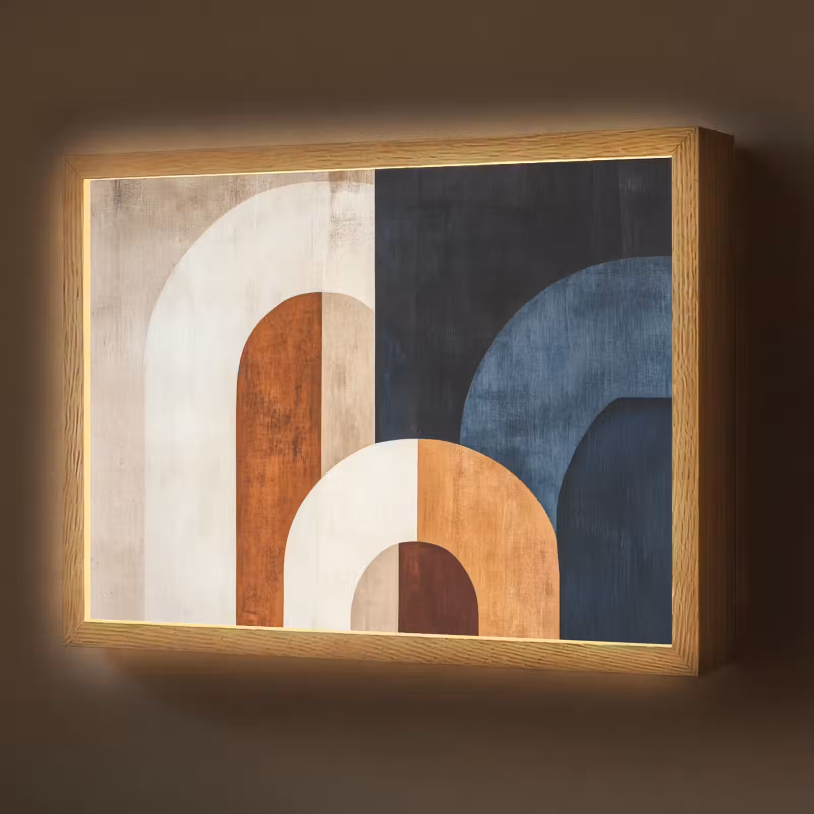 Lightbox - Wandlamp - Abstract - Vormen - Donkerblauw — 1