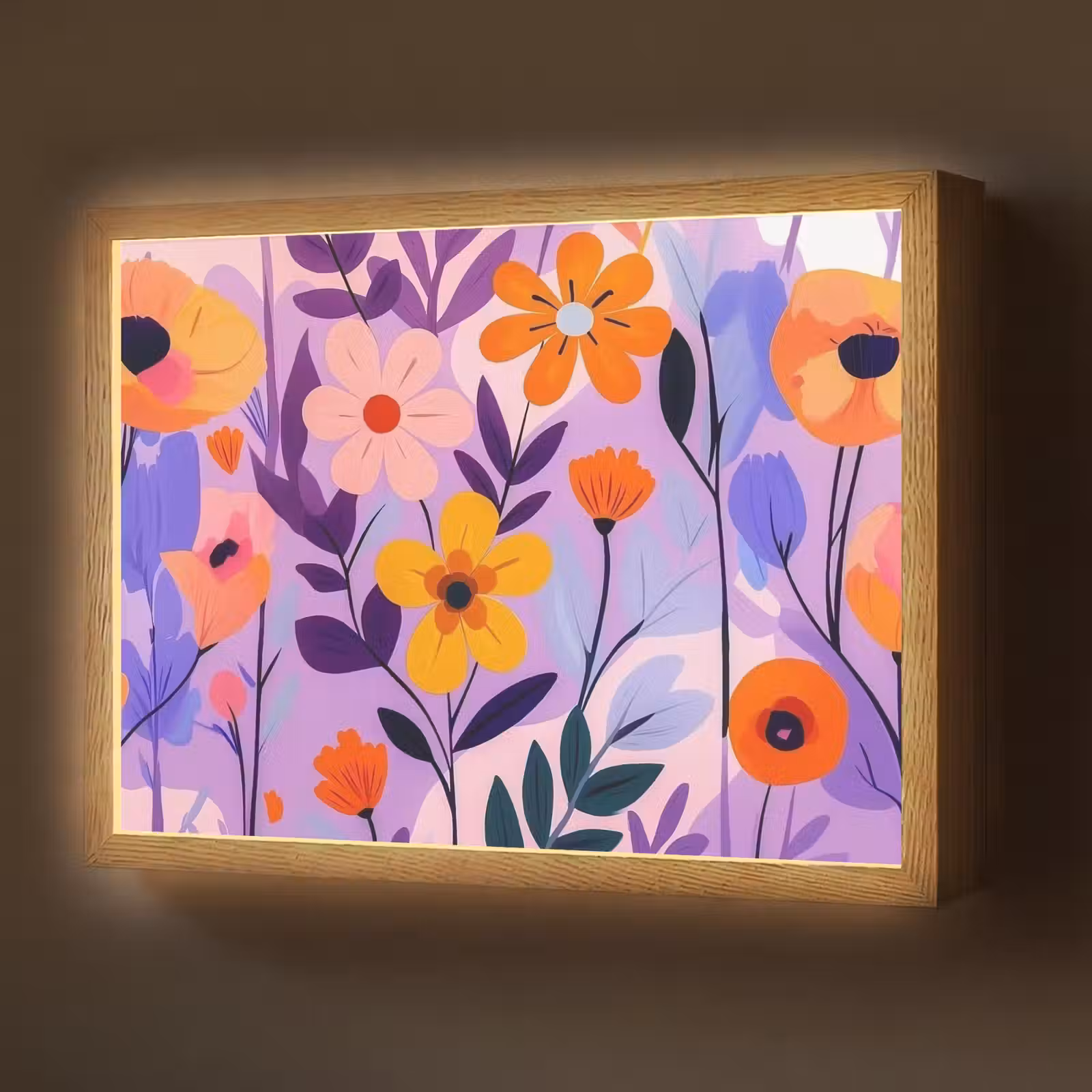 Lightbox - Wandlamp - Bloemen - Kleurrijk - Bladeren — 1