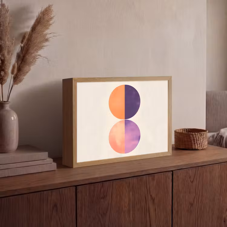 Lightbox - Wandlamp - Abstract - Cirkels - Paars — 4