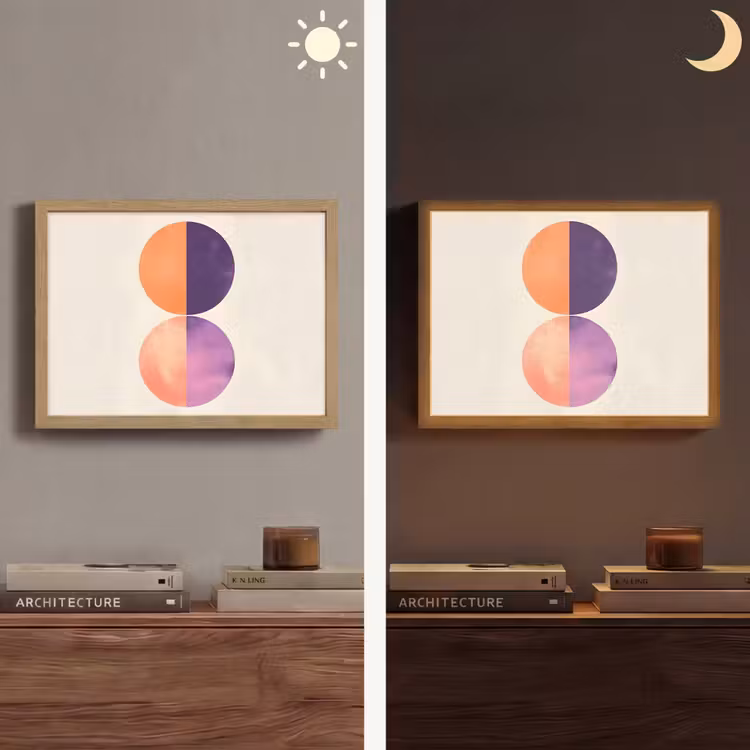 Lightbox - Wandlamp - Abstract - Cirkels - Paars — 6
