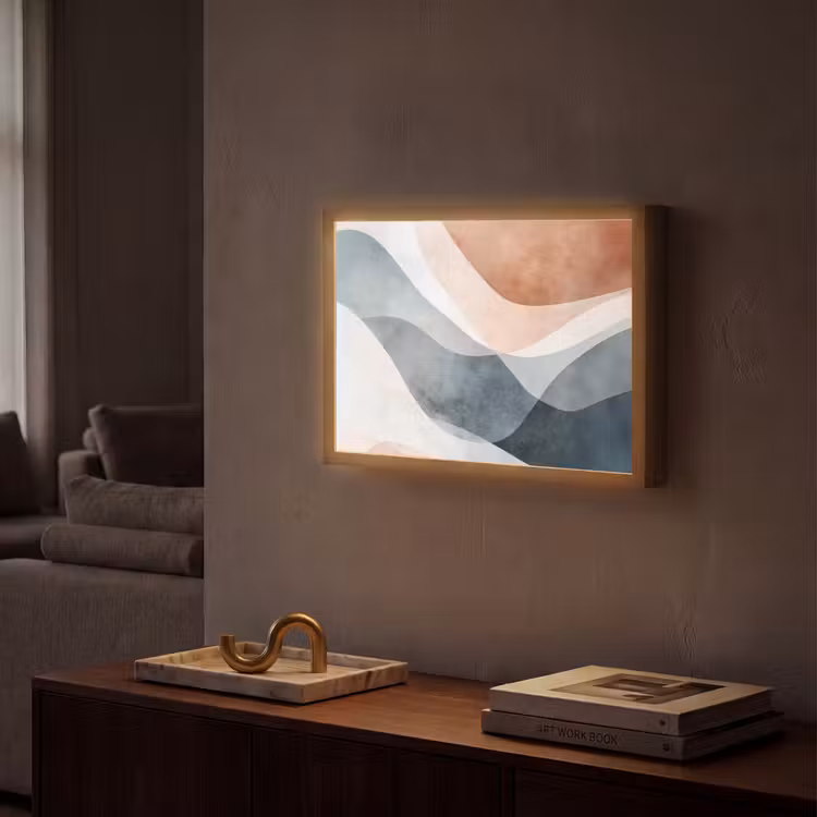 Lightbox - Wandlamp - Abstract - Golven - Blauw — 2