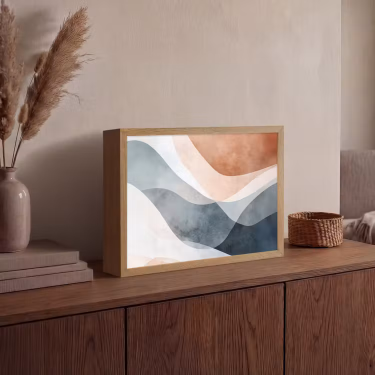 Lightbox - Wandlamp - Abstract - Golven - Blauw — 4
