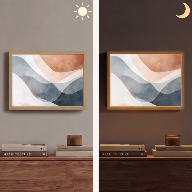 Lightbox - Wandlamp - Abstract - Golven - Blauw — 6