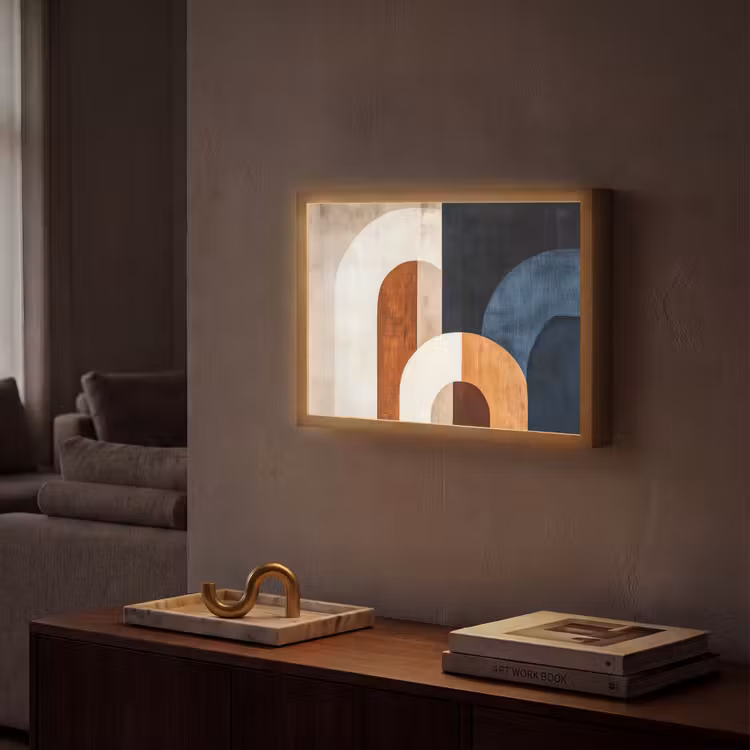 Lightbox - Wandlamp - Abstract - Vormen - Donkerblauw — 2
