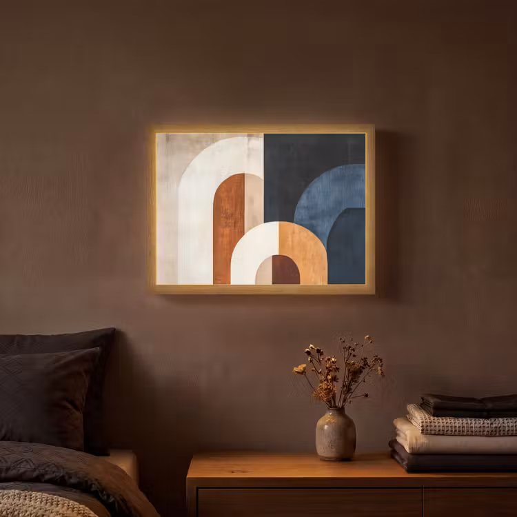 Lightbox - Wandlamp - Abstract - Vormen - Donkerblauw — 3