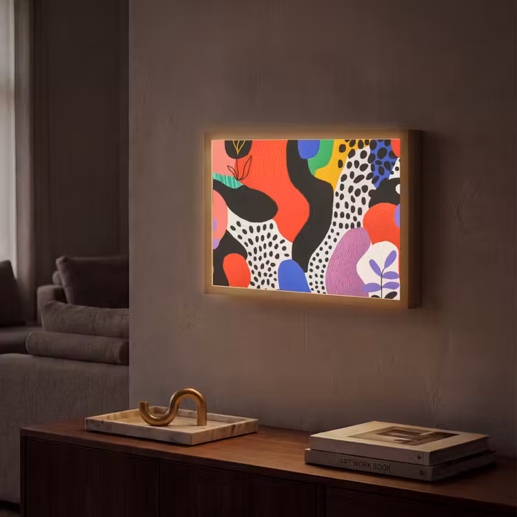 Lightbox - Wandlamp - Abstract - Vormen - Kleuren - Stippen — 2