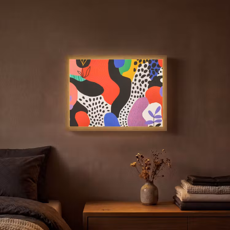 Lightbox - Wandlamp - Abstract - Vormen - Kleuren - Stippen — 3