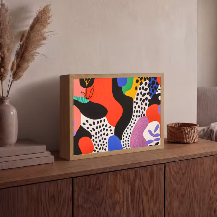Lightbox - Wandlamp - Abstract - Vormen - Kleuren - Stippen — 4