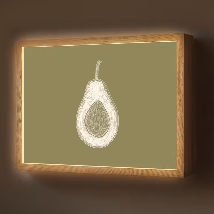 Lightbox - Wandlamp - Avocado - Minimalistisch - Illustratie - Groen — 1