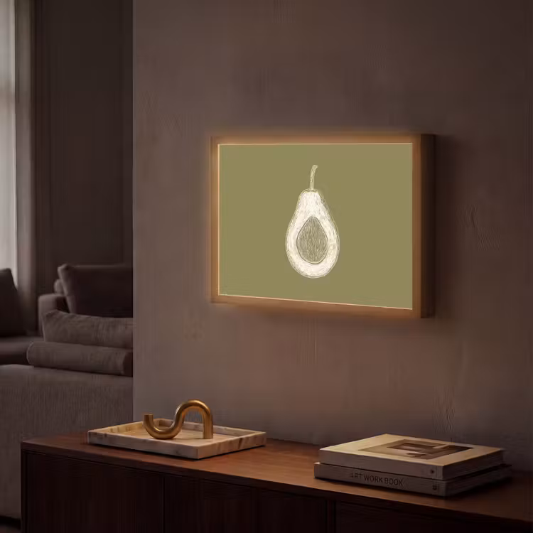 Lightbox - Wandlamp - Avocado - Minimalistisch - Illustratie - Groen — 2