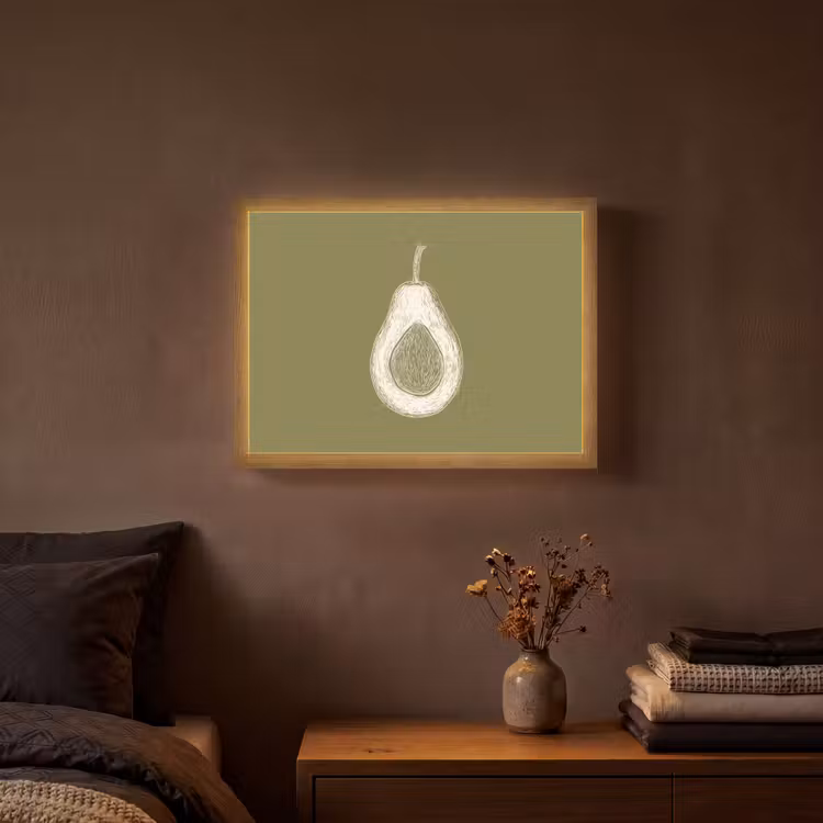 Lightbox - Wandlamp - Avocado - Minimalistisch - Illustratie - Groen — 3