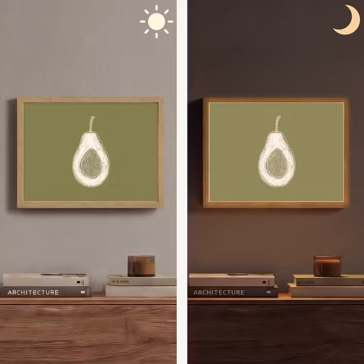 Lightbox - Wandlamp - Avocado - Minimalistisch - Illustratie - Groen — 6