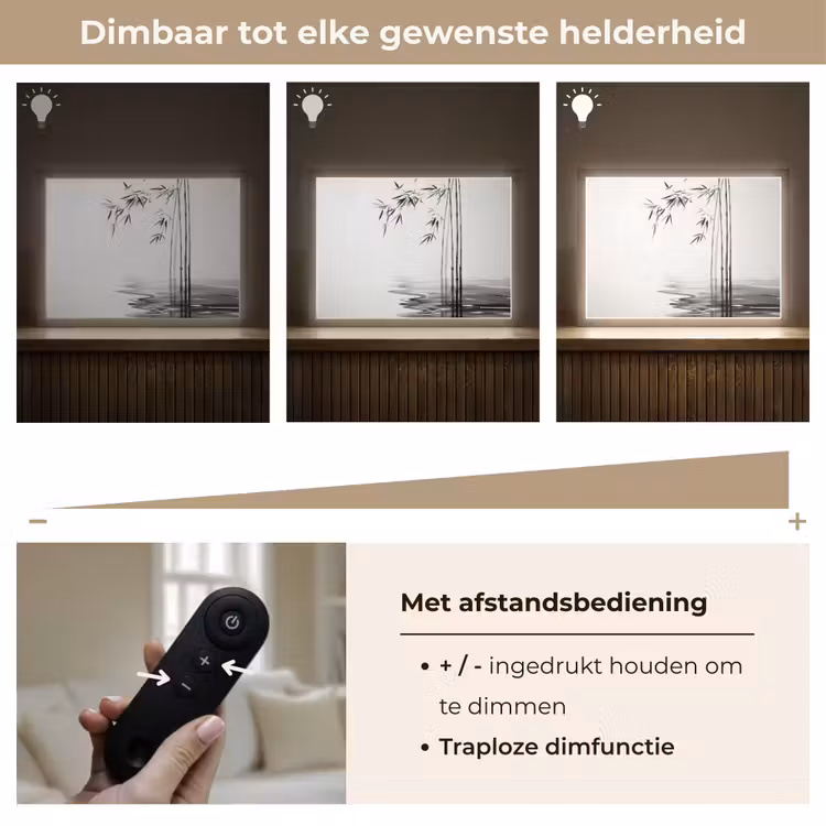 Lightbox - Wandlamp - Bamboestammen - Water - Minimalistisch - Wit — 9