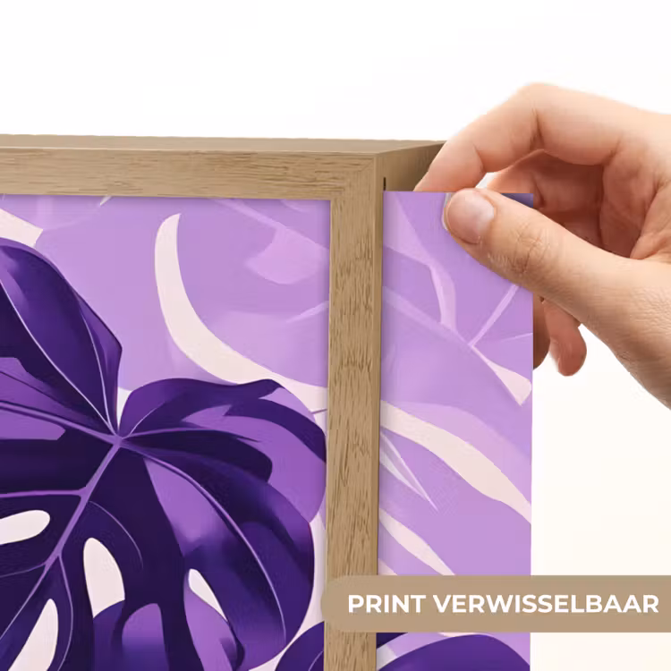 Lightbox - Wandlamp - Bladeren - Paars - Tropisch - Abstract — 5