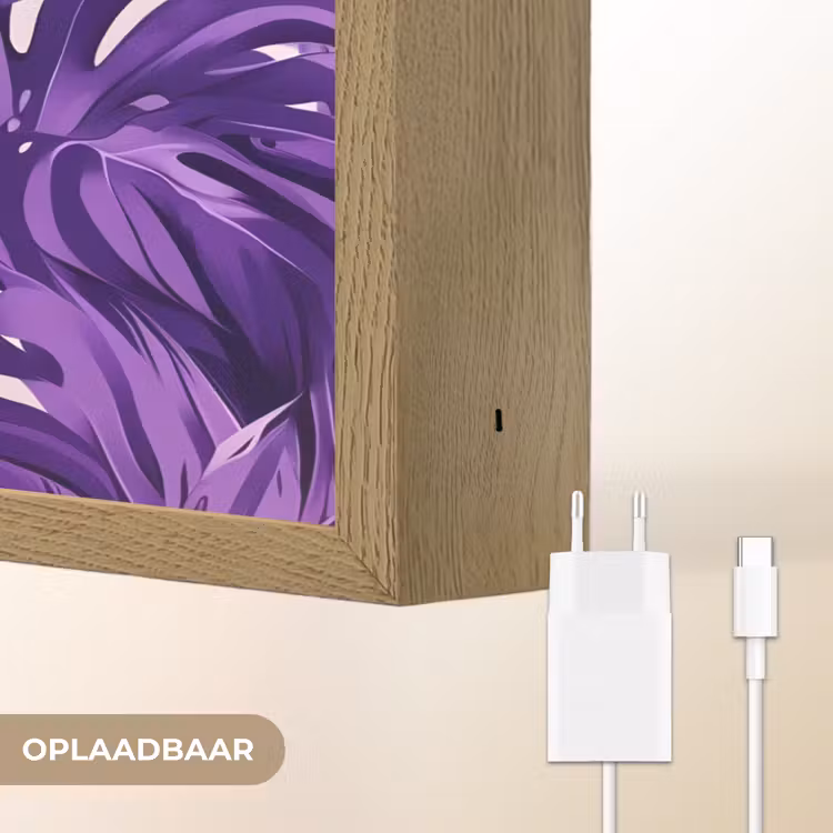 Lightbox - Wandlamp - Bladeren - Paars - Tropisch - Abstract — 7