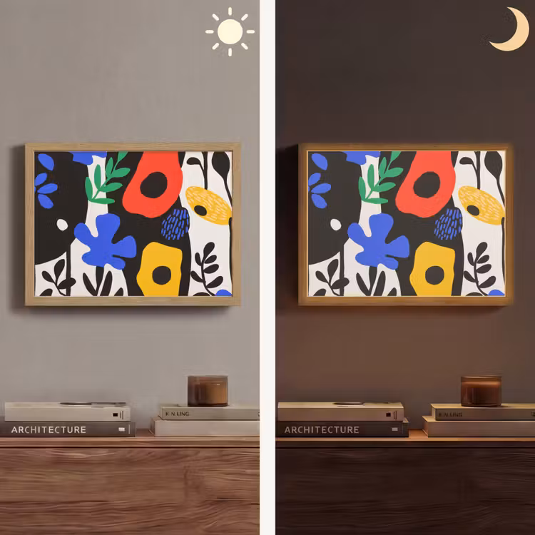 Lightbox - Wandlamp - Bloemen - Bladeren - Abstract - Zwart — 6